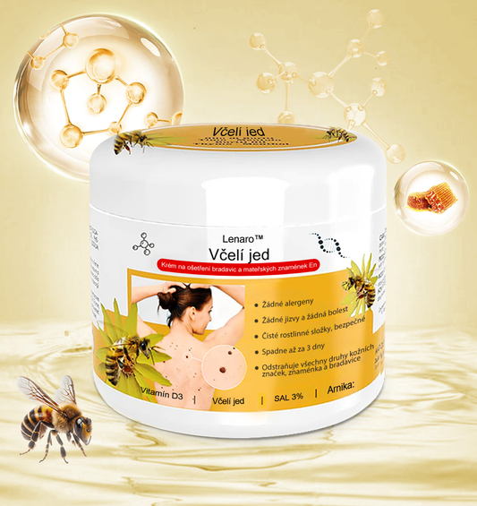 🍀[✨Poslední den s 50% slevou✨]🐝🐝🐝 Krém Lenaro™ Bee Venom Mole and Wart Treatment Cream (👨‍⚕AAD DOPORUČUJE)